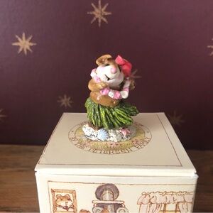 Wee Forest Folk Hula Mini Figurine - 1988. Retired